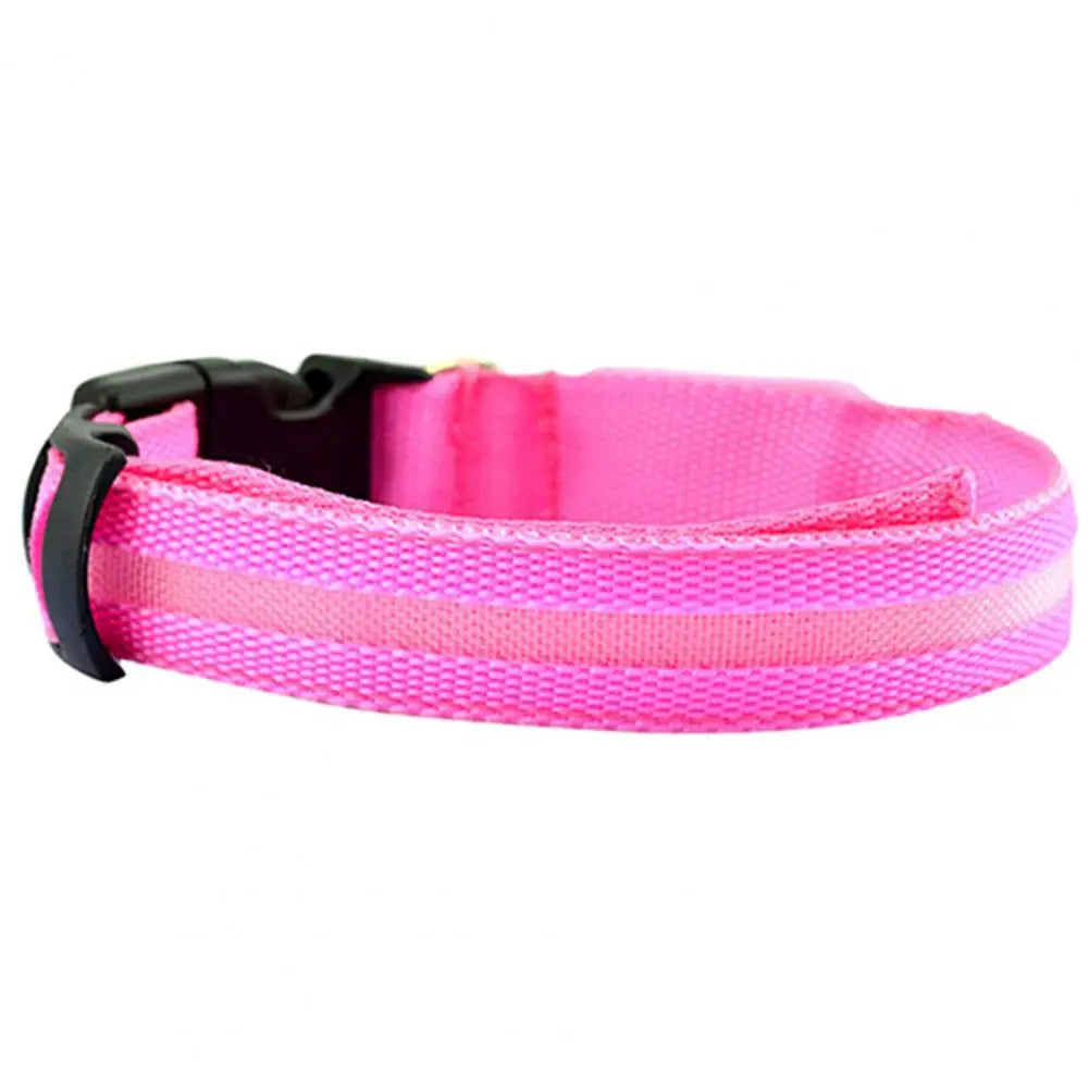 LED Light Puppy Collar Dog Cat Flashing Luminous Night Safety Reflective Harness Lead Adjustable Pet Dog Collar