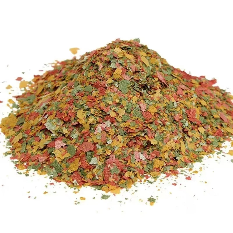 100G/Packsmall Tropical Ornamental Fish Feed Aquarium Fish Thin Slice Feed Fish Feed Seedling Growth Food Family Fishing Tools